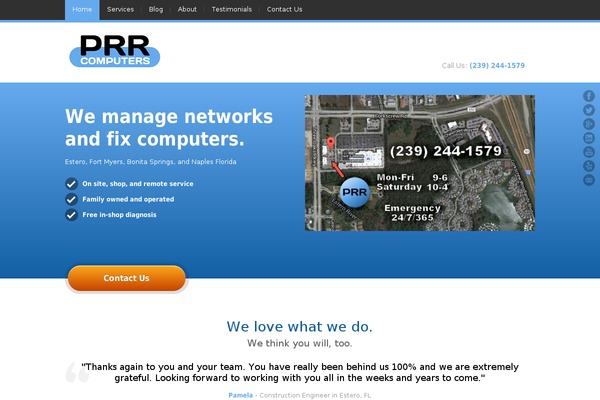 prrcomputers.com site used Basix-child-theme