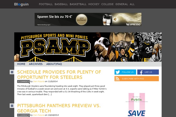 Blogum theme site design template sample