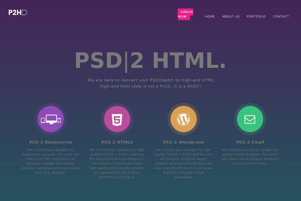 psd2htmldeveloper.com site used Wordpressp2hd