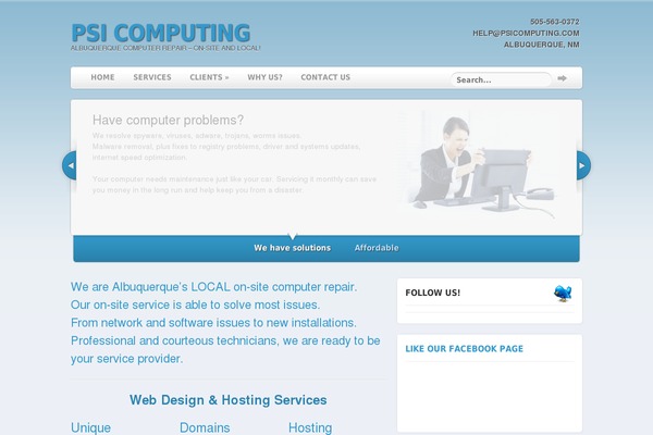 WordPress website example screenshot