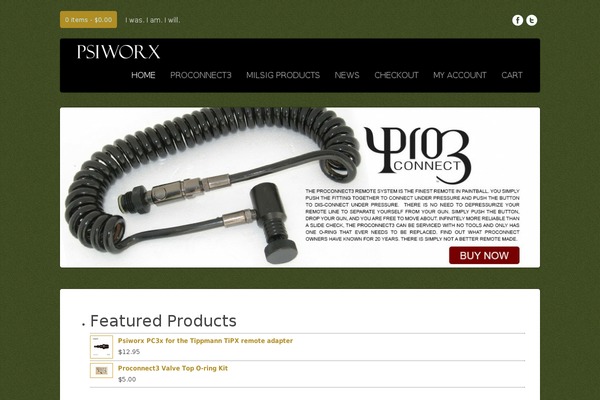 psiworx.com site used Zeux-e-commerce