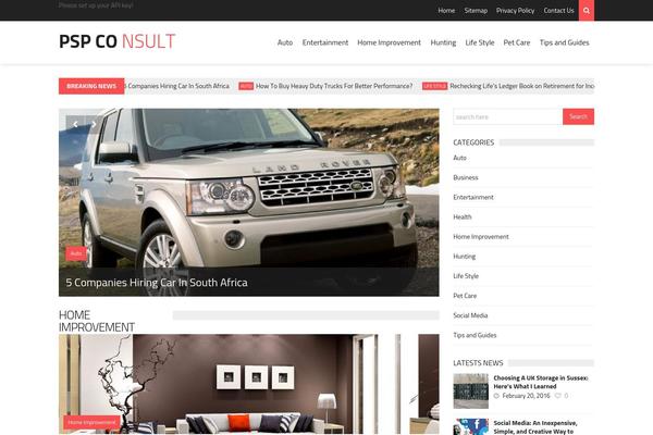 TrendyBlog theme site design template sample