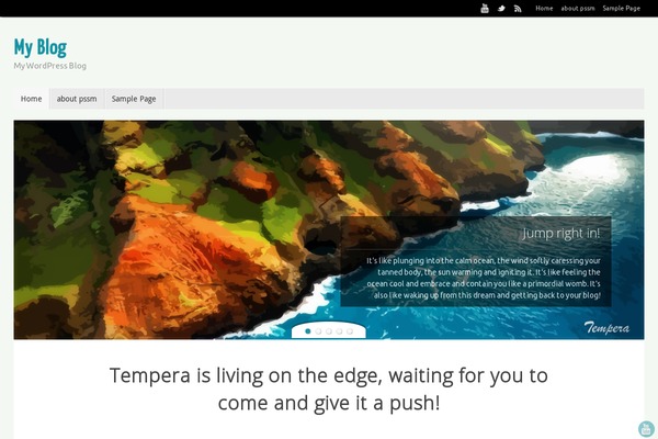 Tempera theme site design template sample