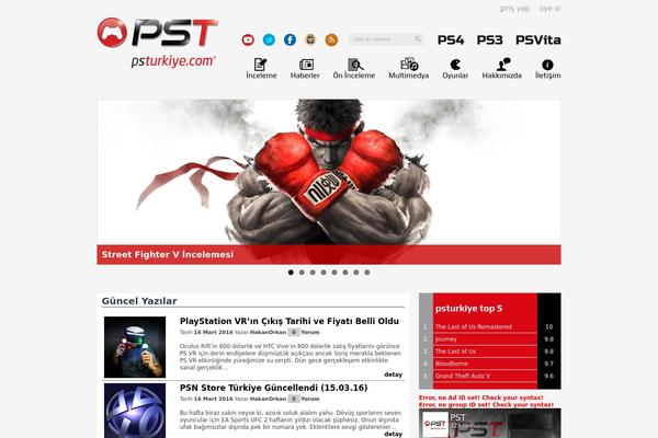 Pst theme site design template sample