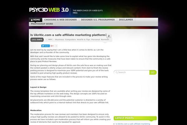 Mystique theme site design template sample