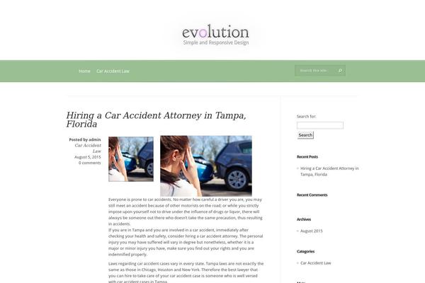 Evolution theme site design template sample