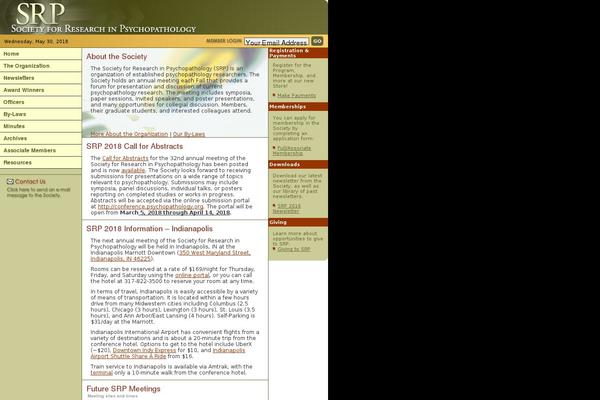 psychopathology.org site used Srp