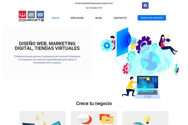 publicidadquesecomparte.com site used OceanWP