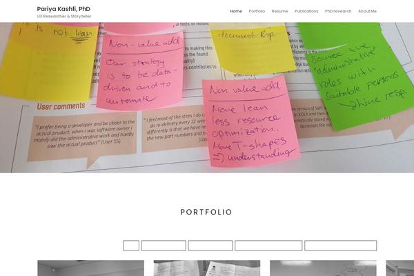 Site using Filterable-portfolio plugin