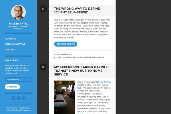 Writr theme site design template sample