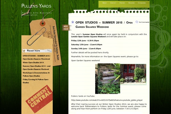 Comment Central theme site design template sample