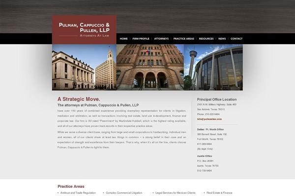 pulmanlaw.com site used Custom