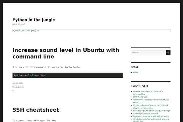 Site using Simple Code Highlighter plugin