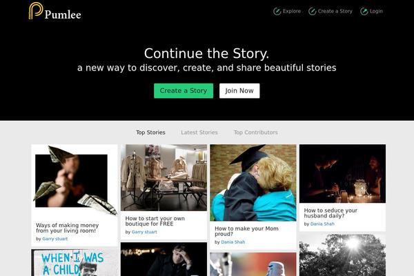 Story theme site design template sample