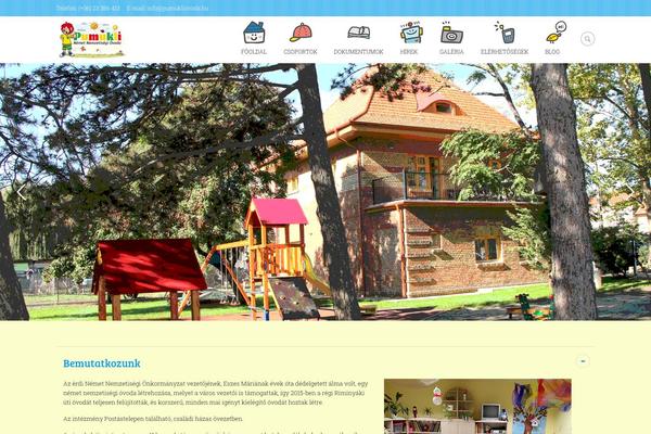 Kinder theme site design template sample