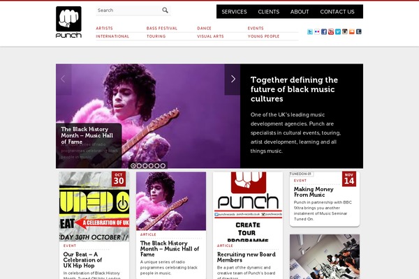Punch theme site design template sample