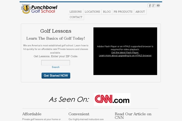 punchbowlgolf.com site used Orbit