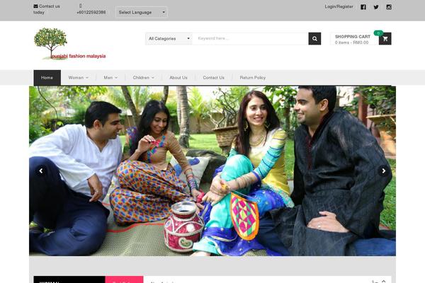 eStore theme site design template sample