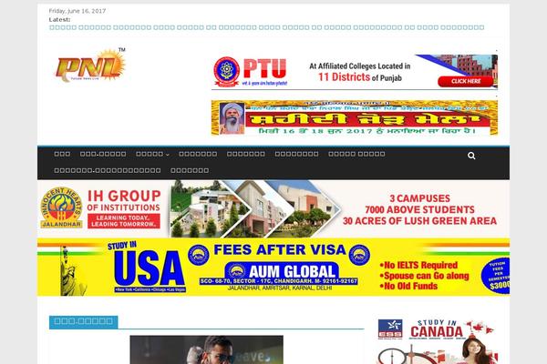 Sahifa theme site design template sample