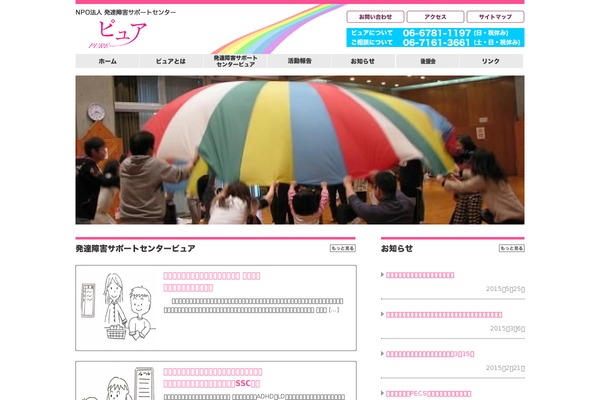 Pure theme site design template sample
