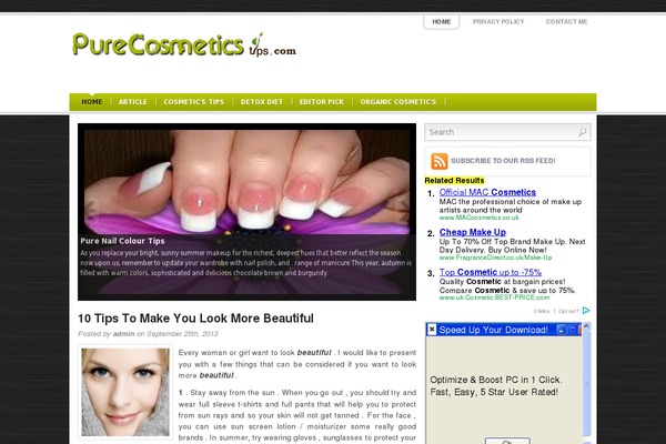 purecosmeticstips.com site used Sofya