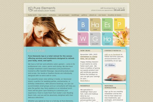 Pure theme site design template sample