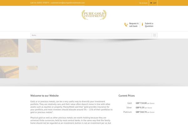 Site using Gold Price plugin