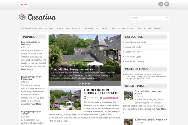 Creativa theme site design template sample
