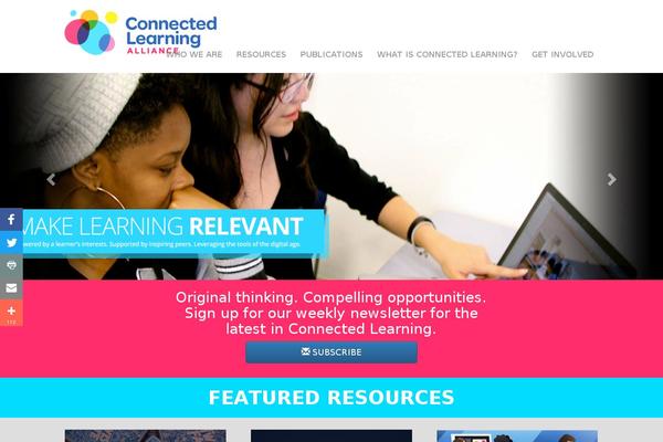 Site using MailChimp Top Bar plugin