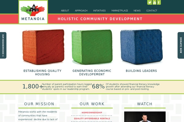 pushingforward.org site used Metanoia
