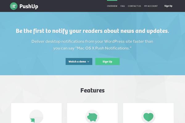 Site using PushUp Notifications plugin