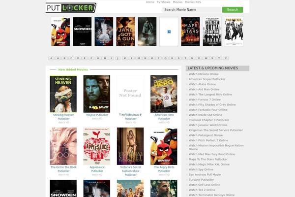 Alphabetic Pagination website example screenshot