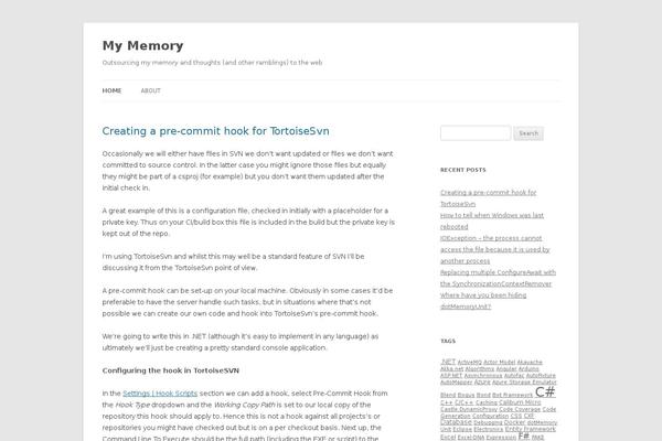 Twenty Twelve theme site design template sample
