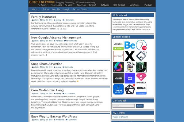 Site using Meks ThemeForest Smart Widget plugin