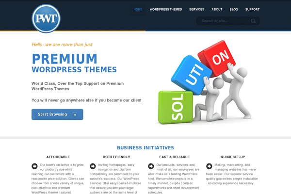 pwt theme websites examples