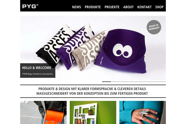 pyg-design.de site used Good Space v1.07