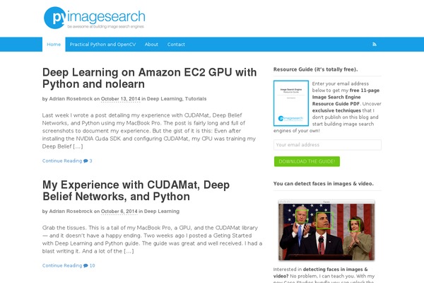 pyimagesearch.com site used Pyi