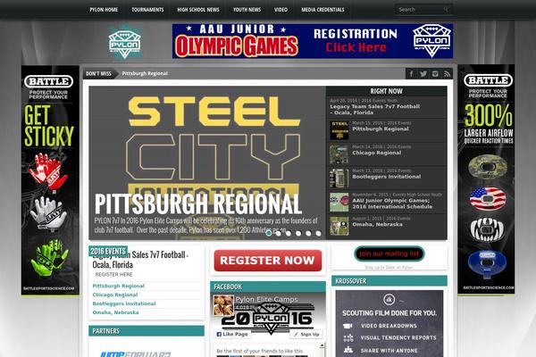 Gameday theme site design template sample