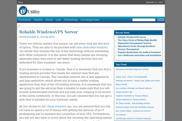 utility theme site design template sample