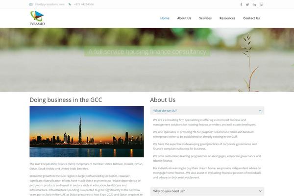 Pyramid theme site design template sample