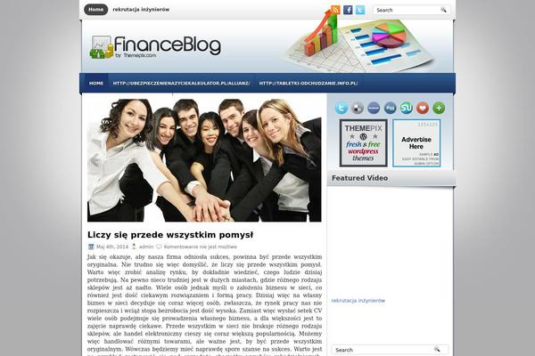 Financeblog theme site design template sample