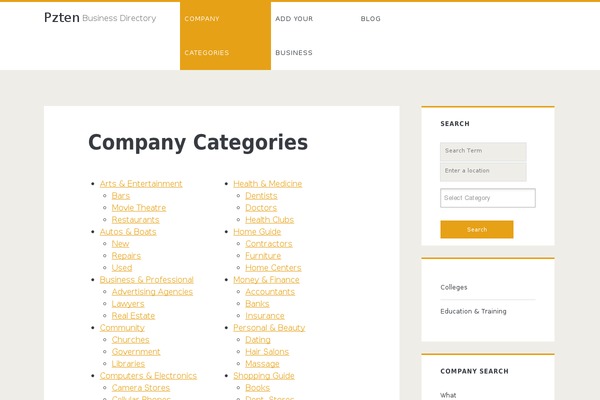 Ignite theme site design template sample