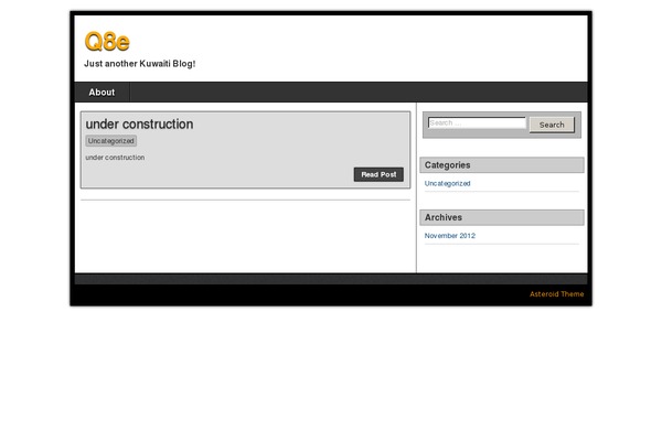 Asteroid theme site design template sample