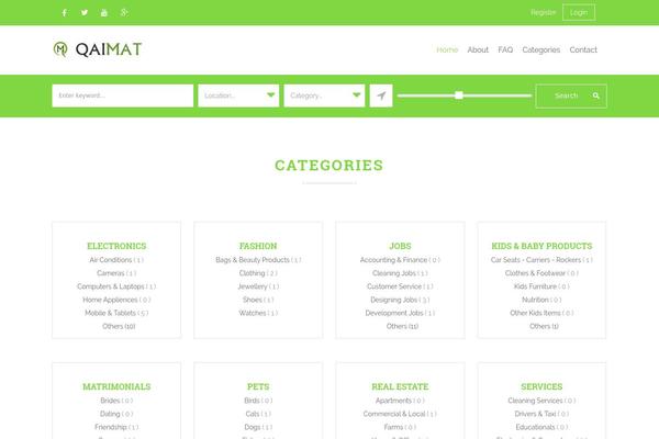 Classify theme websites examples