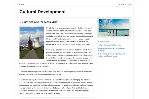 Default theme site design template sample