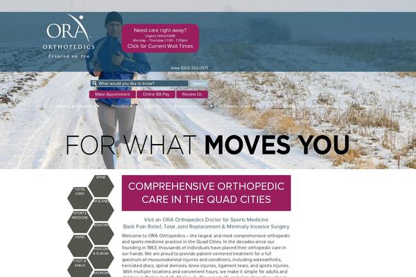 Ora theme site design template sample