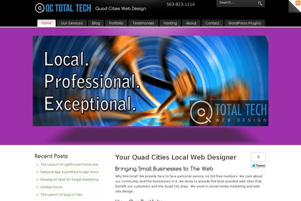 Blu theme site design template sample