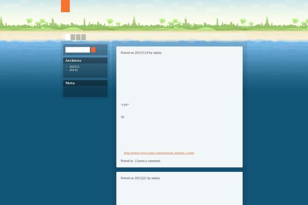 Beach theme site design template sample