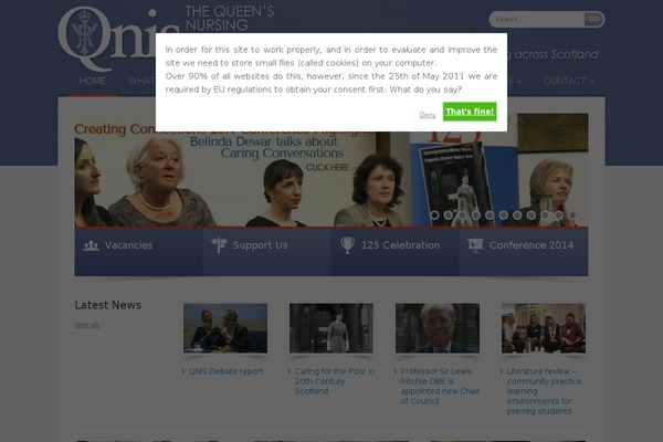 Site using EU Cookie Law Compliance plugin
