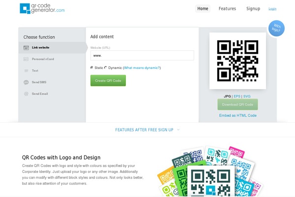 qr-code-generator.com site used Qr